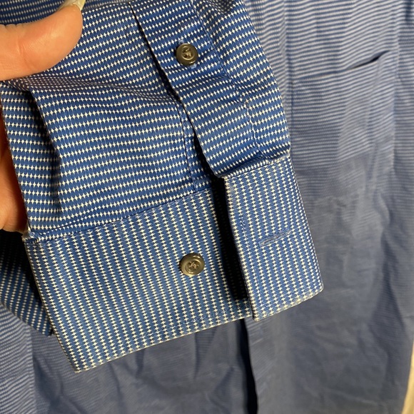 Van Heusen flex men’s dress shirt long sleeve button down blue white 17.5 32 33 - Picture 8 of 8